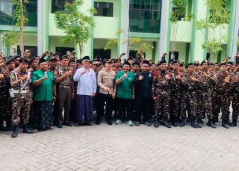 Ratusan Pemuda NU Bojonegoro Gelar Apel Kebangsaan, Tegaskan Komitmen Jaga Marwah Pesantren