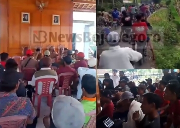 Ratusan Warga Dusun Rejoso Geruduk Balai Desa Miyono, Tuntut Perbaikan Jalan yang Rusak Parah