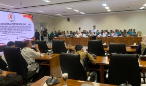 Audiensi DPRD Bojonegoro membahas hak masyarakat terdampak Bendungan Karangnongko.