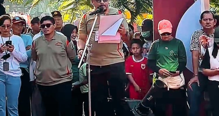 Widarko S.H. menyampaikan sambutan Harkopnas ke-79 Bojonegoro