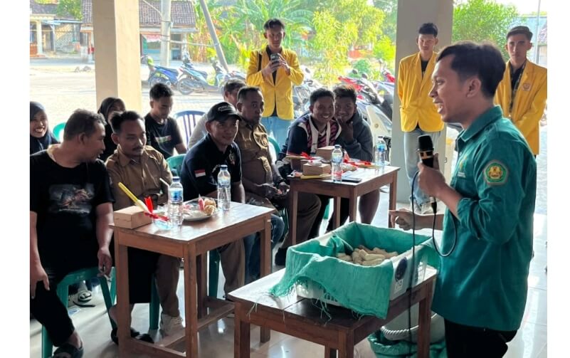 Dok KKN Unigoro kelompok 8 Mahasiswa KKN Universitas Bojonegoro sosialisasi jamur janggel dan launching SUMBERASA di Sumberbendo