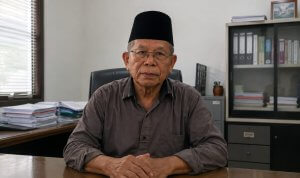 IMG-20260805-WA0131 Kuasa Hukum Kepala Desa Mulyorejo, Kecamatan Balen, Kabupaten Bojonegoro, Sunaryo Abumain, Saat konferensi pers terkait pengaduan bantuan Banjep dan rencana langkah hukum terhadap pihak pengadu.