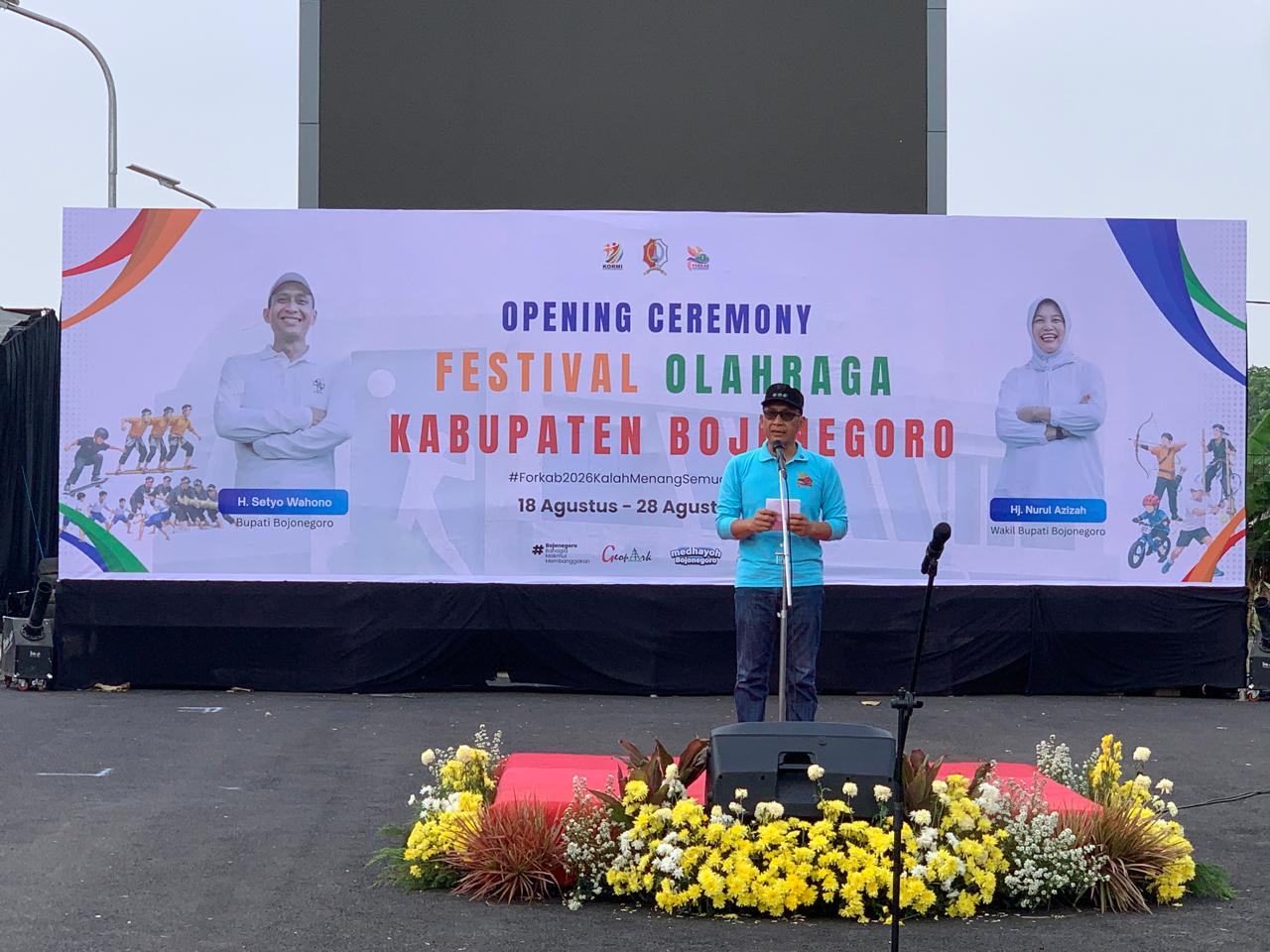 Bupati Setyo Wahono saat memberikan sambutan pembukaan Forkab Bojonegoro 2026