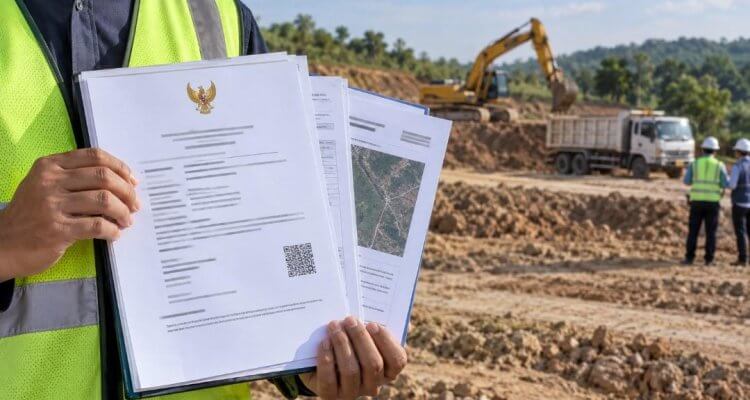 Foto ilustrasi Pengelola kegiatan pengolahan lahan menunjukkan dokumen OSS dan administrasi usaha sebagai bagian dari klarifikasi atas pemberitaan sebelumnya.