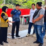 Wakil Bupati Bojonegoro Nurul Azizah saat melakukan sidak pembangunan Taman Rajekwesi.