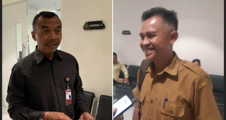 Kuasa hukum warga Moh. Saifuddin Zuhri dan Kepala Desa Temayang H. Mohammat Erfan dalam audiensi Komisi A DPRD Bojonegoro membahas polemik TKD 0083 dan hasil Musdes.