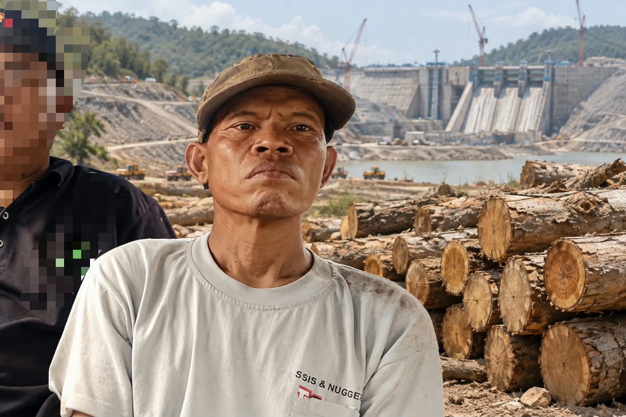 Suginanto, warga Desa Nganti, Kecamatan Ngraho, Bojonegoro, dalam perkara dugaan pengambilan dua potong kayu jati. Di sisi lain, polemik ribuan pohon jati dalam pembangunan Bendungan Karangnongko turut menjadi perhatian publik.