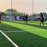 Bupati Bojonegoro Setyo Wahono saat mencetak gol ke gawang tim DPRD Bojonegoro dalam pertandingan mini soccer di Lapangan Sujitno Sport Center, Desa Sambiroto, Kecamatan Kapas.