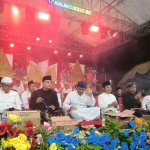 Penasihat Jami’yah Sholawat Kalimosodo Bojonegoro, Andy Wijanarko, dalam kegiatan Harlah ke-3 Jami’yah Sholawat Kalimosodo dan Harlah ke-4 P3S Bojonegoro di Desa Pilangsari, Kecamatan Kalitidu, Selasa (29/9/2026).