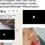 Tangkapan layar informasi dugaan pengeroyokan di depan SMP Negeri 1 Ngasem, Bojonegoro, yang beredar di media sosial. Korban dilaporkan mengalami luka pada bagian bibir.