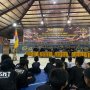 Kapolres Bojonegoro AKBP Yenni Diarty, S.I.K., M.H., saat memberikan sambutan dalam pembukaan SH Terate Kids Jawa Timur Open Championship 2026 di Pusat Latihan PSHT, Desa Bagalan, Kecamatan Kapas, Kabupaten Bojonegoro, Jumat malam (23/10/2026).