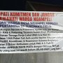 Spanduk tuntutan warga Desa Ngampel terkait aspirasi kepada Pertamina EP Sukowati sebelum mediasi digelar pada 26 Oktober 2026.