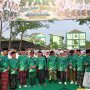 Bupati Bojonegoro Setyo Wahono bersama jajaran pengurus PCNU Bojonegoro mengikuti pembukaan Jalan Sehat Bersarung dalam rangka Peringatan Hari Santri 2026 di kawasan Universitas Nahdlatul Ulama Sunan Giri (Unugiri), Minggu (25/10/2026).
